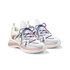 Jimmy Choo Cosmos Sneaker White/Ballet Pink Mix (US Size 6.5/Euro Size 37)